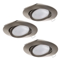 Eglo - komplekt 3x LED lae sisse paigaldatavat valgustit TEDO 1xGU10-LED/5W/230V