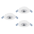 Eglo - Komplekt 3x LED lae sisseehitatavad valgustid LED/4,9W/230V 2700/4000/6500K läbimõõt 9 cm valge