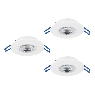 Eglo - Komplekt 3x LED lae sisseehitatavad valgustid LED/4,9W/230V 2700/4000/6500K läbimõõt 9 cm valge
