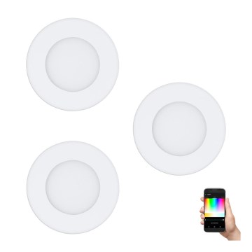 Eglo - KOMPLEKT 3x LED RGB Süvistatav valgusti FUEVA-C 3x LED/3W/230V