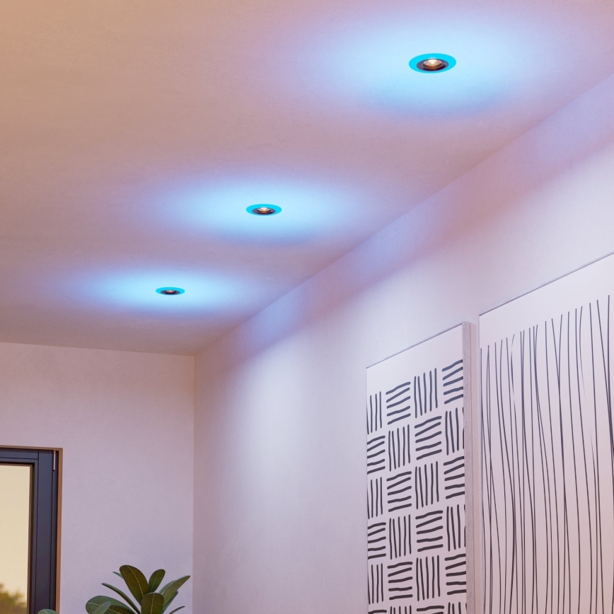 Eglo - KOMPLEKT 3x LED RGBW Hämardatav süvistatav valgusti vannituppa 3xLED/3,8W/230V 2700-6500K IP44 + kaugjuhtimispult