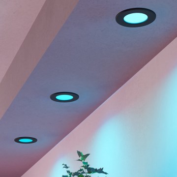 Eglo - Komplekt 3x LED RGBW hämardatavad vannitoa süvistatavad laevalgustid LED/2,8W/230V 2700-6500K läbimõõt 8,8 cm IP44 must