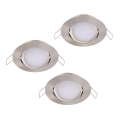 Eglo - KOMPLEKT 3x LED Süvistatav laevalgusti MUNIZ 1xLED/6W/230V