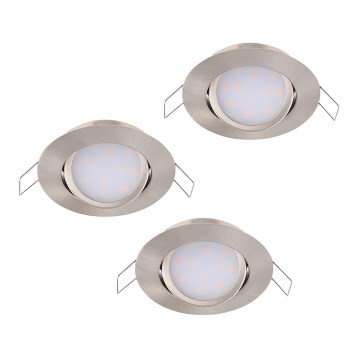 Eglo - KOMPLEKT 3x LED Süvistatav laevalgusti MUNIZ 1xLED/6W/230V