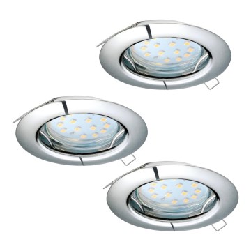 Eglo - KOMPLEKT 3x LED-süvistatav laevalgusti PENETO 1xGU10-LED/3W/230V
