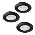 Eglo - KOMPLEKT 3x LED Süvistatav valgusti 1xGU10/4W/230V must