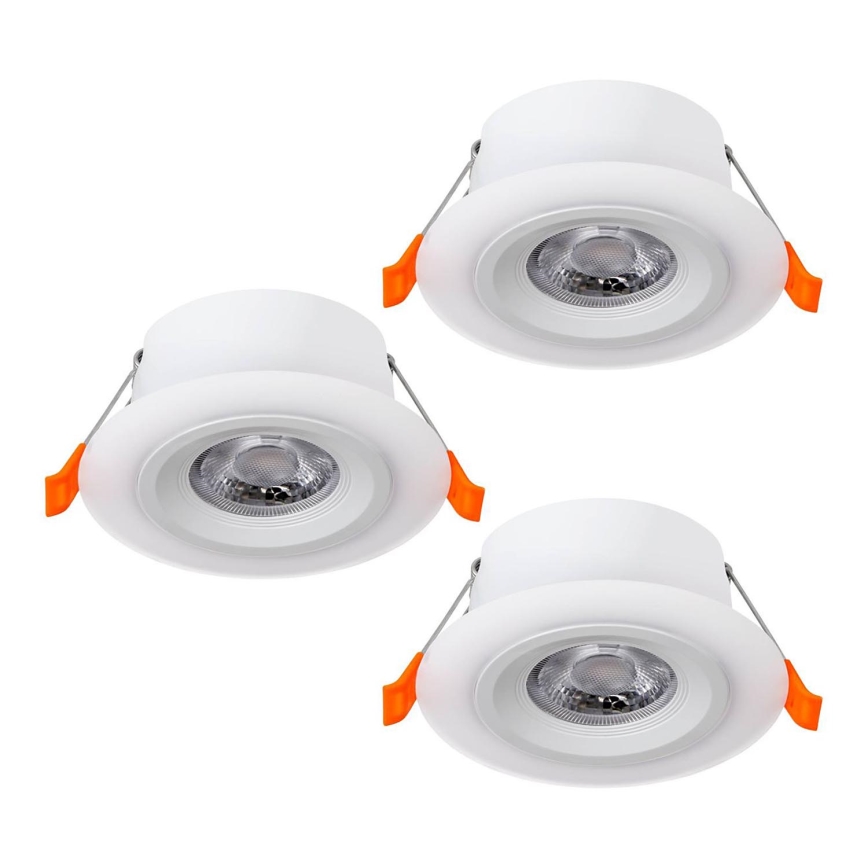 Eglo - KOMPLEKT 3x LED Süvistatav valgusti 3xLED/4,8W/230V valge