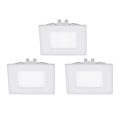 Eglo - KOMPLEKT: 3x LED Süvistatav valgusti FUEVA 1 1xLED/2.7W/230V