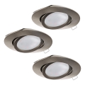 Eglo - KOMPLEKT 3x LED Süvistatav valgusti TEDO 3xGU10-LED/5W/230V