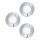 Eglo - KOMPLEKT 3x LED Süvistatav valgusti vannituppa FUEVA 1xLED/2,8W/230V IP44 läikiv kroom