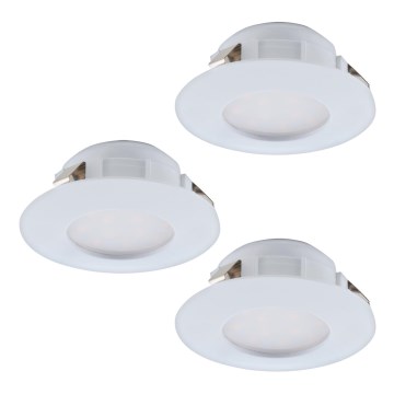 Eglo - KOMPLEKT 3x LED Süvistatav valgusti vannituppa PINEDA 1xLED/4,9W/230V IP44