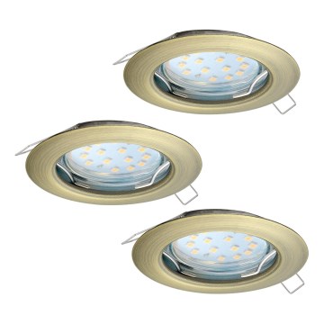 Eglo - KOMPLEKT 3x LED süvistatavad laelambid PENETO 1xGU10-LED/3W/230V