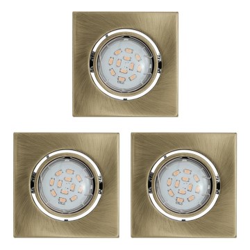 Eglo - KOMPLEKT 3x LED süvistatavad laevalgustid IGOA 1xGU10/5W/230V