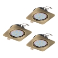 Eglo - KOMPLEKT 3x LED süvistatavad laevalgustid PENETO 1xGU10-LED/5W/230V
