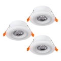 Eglo - KOMPLEKT 3x LED süvistatavat laevalgustit LED/4,8W/230V valge