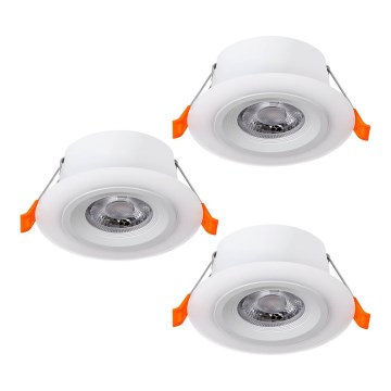 Eglo - KOMPLEKT 3x LED süvistatavat laevalgustit LED/4,8W/230V valge