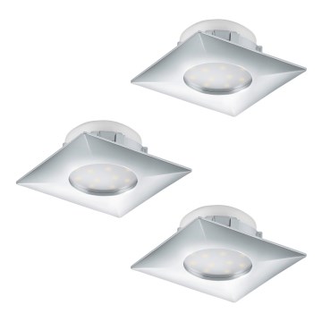 Eglo - Komplekt 3x LED süvistatud laevalgustid PINEDA LED/6W/230V