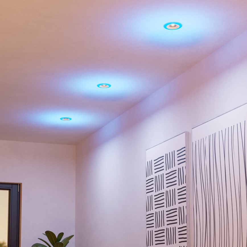 Eglo - KOMPLEKT 3xLED RGBW Hämardatav süvistatav valgusti vannituppa 3xLED/3,8W/230V 2700-6500K IP44 + kaugjuhtimispult