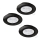 Eglo - KOMPLEKT 3xLED Süvistatav valgusti vannituppa 1xGU10/4W/230V IP44 must