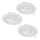 Eglo - KOMPLEKT 3xLED Süvistatav valgusti vannituppa 1xGU10/4W/230V IP44 valge