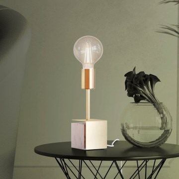 Eglo - Laualamp 1xE27/40W/230V kuldne/valge marmor