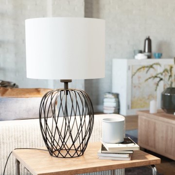 Eglo - Laualamp 1xE27/40W/230V valge
