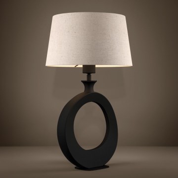 Eglo - Laualamp 1xE27/60W/230V 52,5 cm must/kreemikas