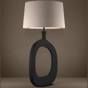 Eglo - Laualamp 1xE27/60W/230V 88 cm must/kreemikas