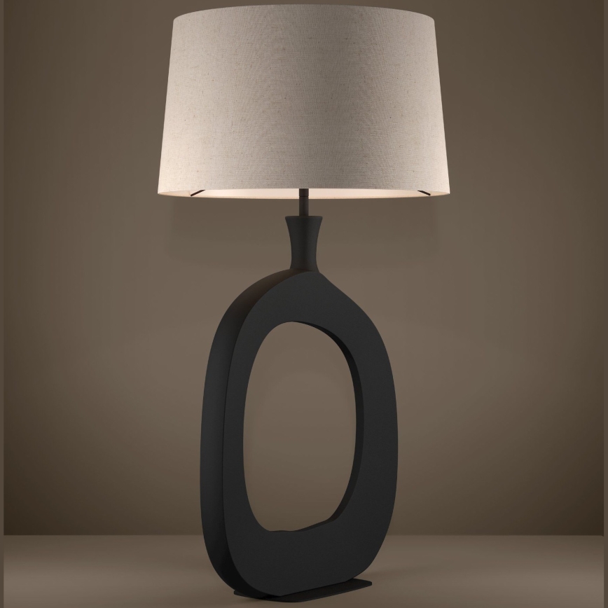Eglo - Laualamp 1xE27/60W/230V 88 cm must/kreemikas
