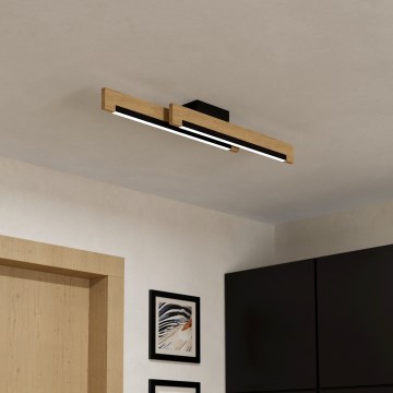Eglo - LED Hämardatav laevalgusti 2xLED/10W/230V 3000K must/beež