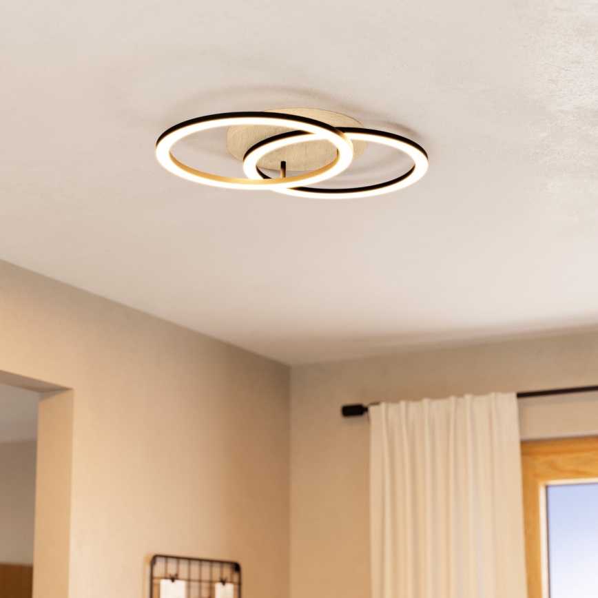 Eglo - LED Hämardatav laevalgusti 2xLED/16W/230V 2700-6500K beež/must ZigBee