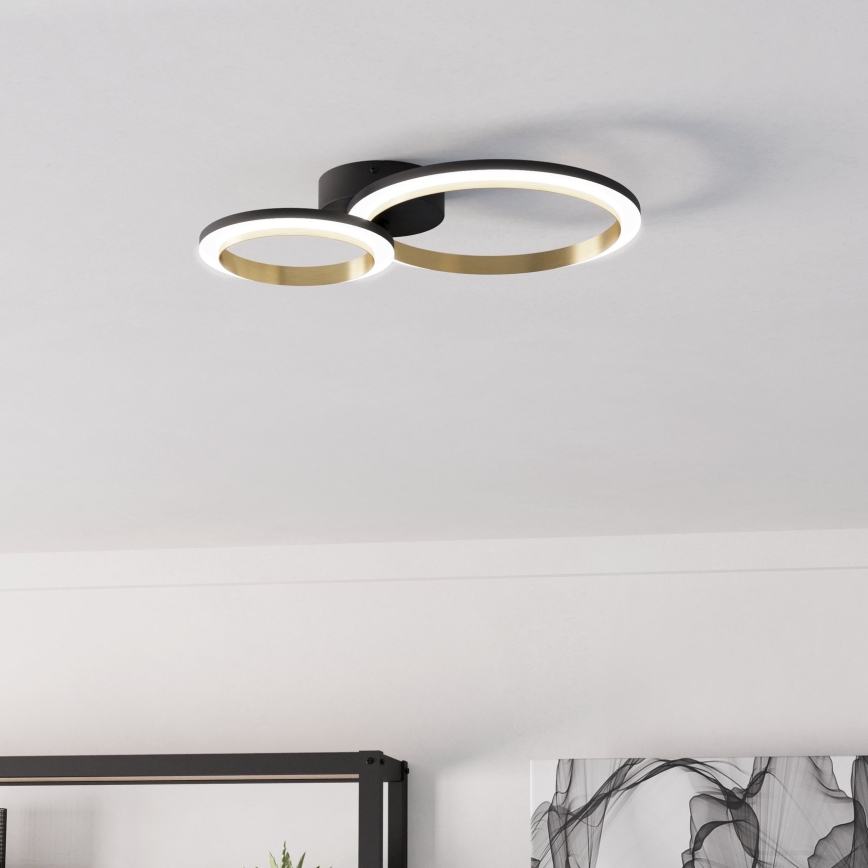 Eglo - LED Hämardatav laevalgusti LED/12W/230V 4000K must/kuldne