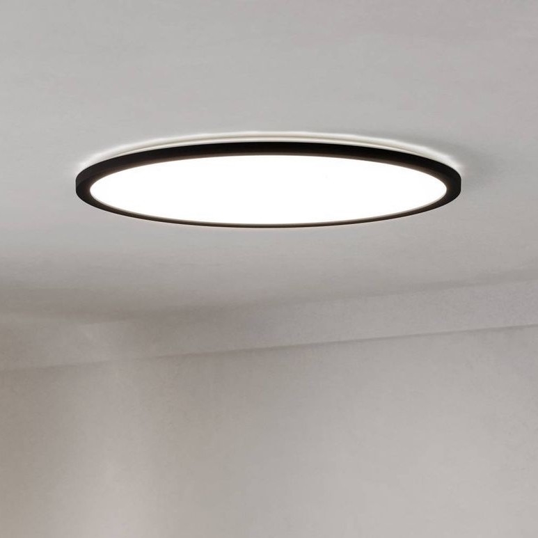 Eglo - LED Hämardatav laevalgusti vannituppa LED/16,8W/230V 2700-6500K d. 50 cm IP44 must + kaugjuhtimispult