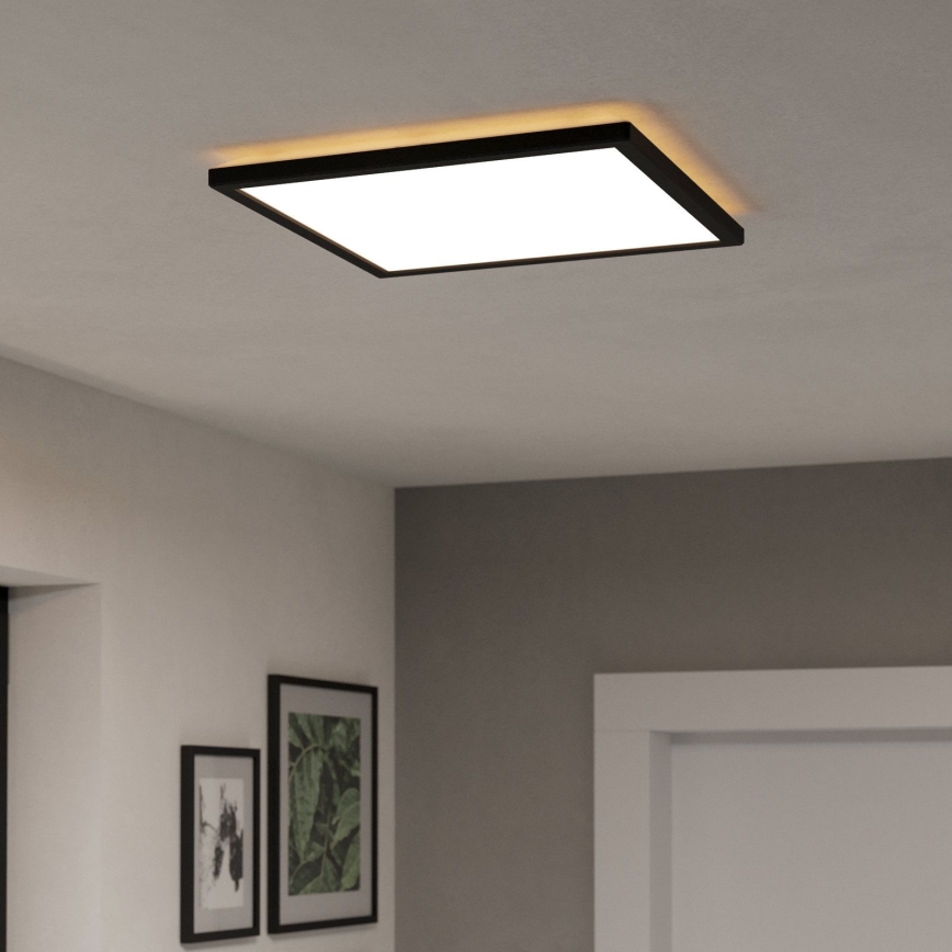 Eglo - LED Hämardatav laevalgusti vannituppa LED/17,6W/230V 2700-6500K 39x39 cm IP44 must + kaugjuhtimispult