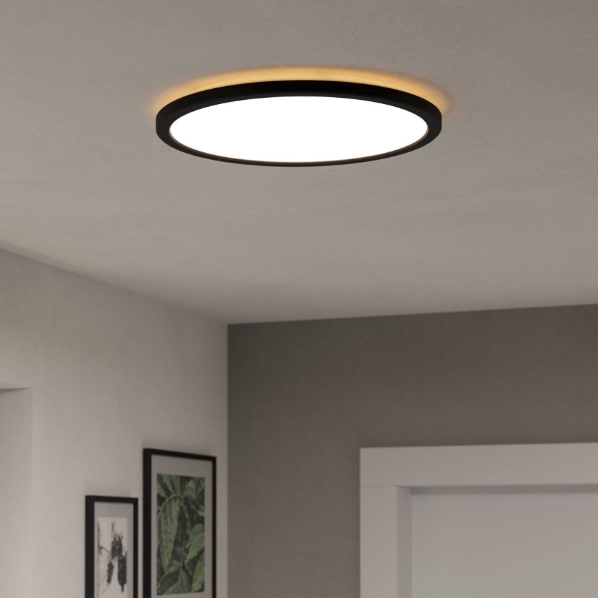 Eglo - LED Hämardatav laevalgusti vannituppa LED/18,5W/230V 2700-6500K d. 38,9 cm IP44 must + kaugjuhtimispult