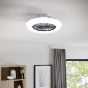 Eglo - LED-hämardatav laeventilaator 3xLED/12,6W/230V 2700-6500K läbimõõt 55 cm hall + kaugjuhtimispult
