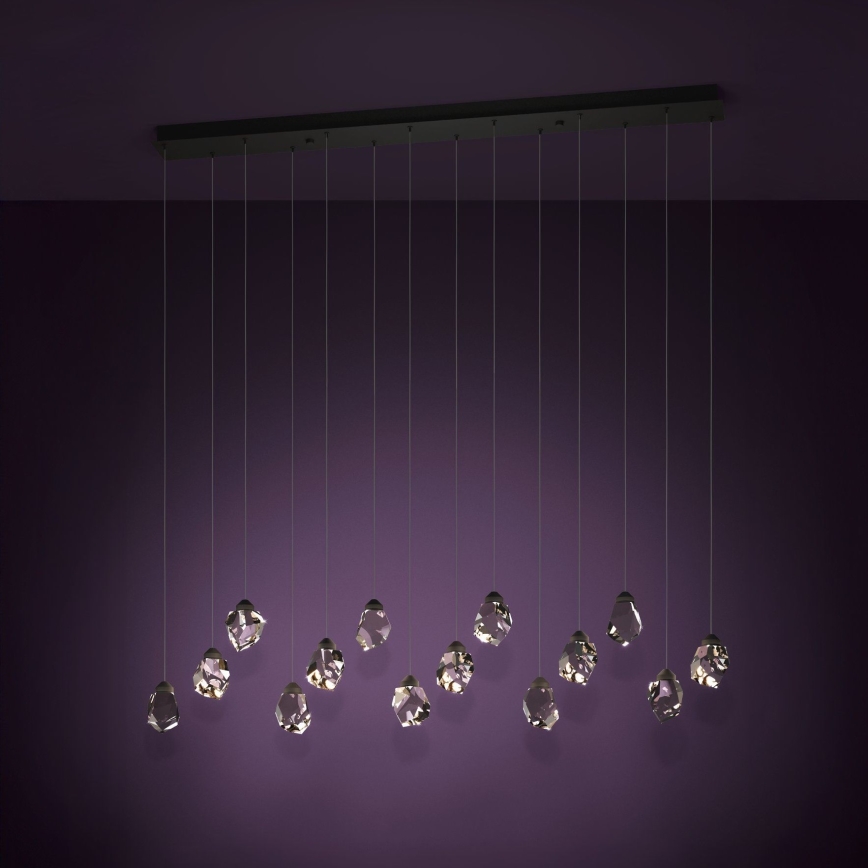 Eglo - LED Hämardatav lühter 14xLED/3W/230V 3000K must/läbipaistev