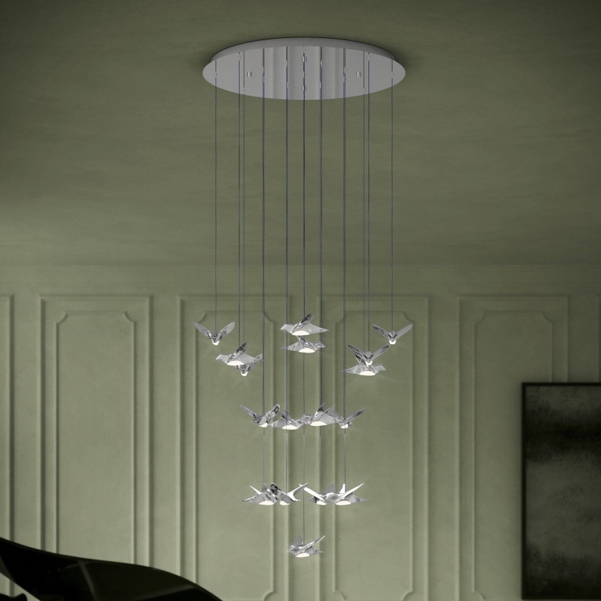 Eglo - LED Hämardatav lühter 17xLED/3W/230V 3000K läikiv kroom
