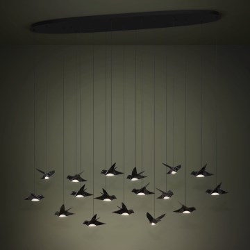 Eglo - LED Hämardatav lühter 17xLED/3W/230V 3000K must
