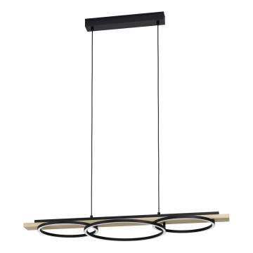 Eglo - LED Hämardatav lühter 2xLED/12,5W/230V+1xLED/15,5W 3000K beež/must