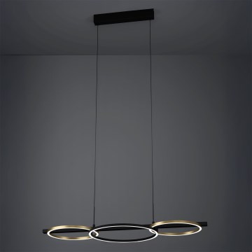 Eglo - LED Hämardatav lühter 2xLED/12,5W/230V + LED/15,5W 3000K must