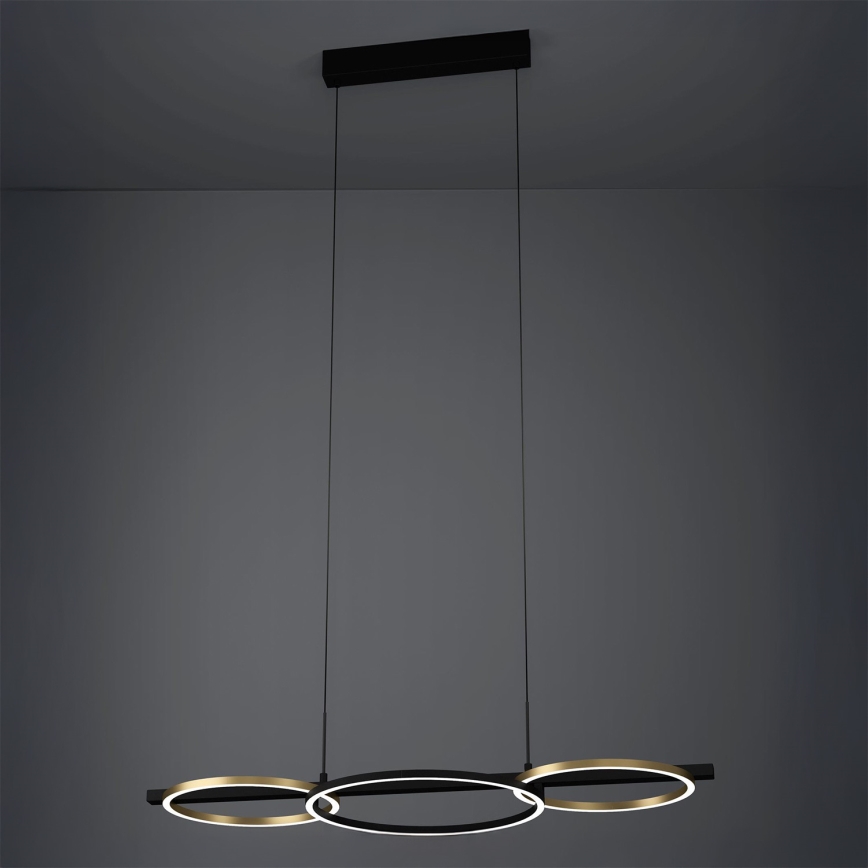 Eglo - LED Hämardatav lühter 2xLED/12,5W/230V + LED/15,5W 3000K must