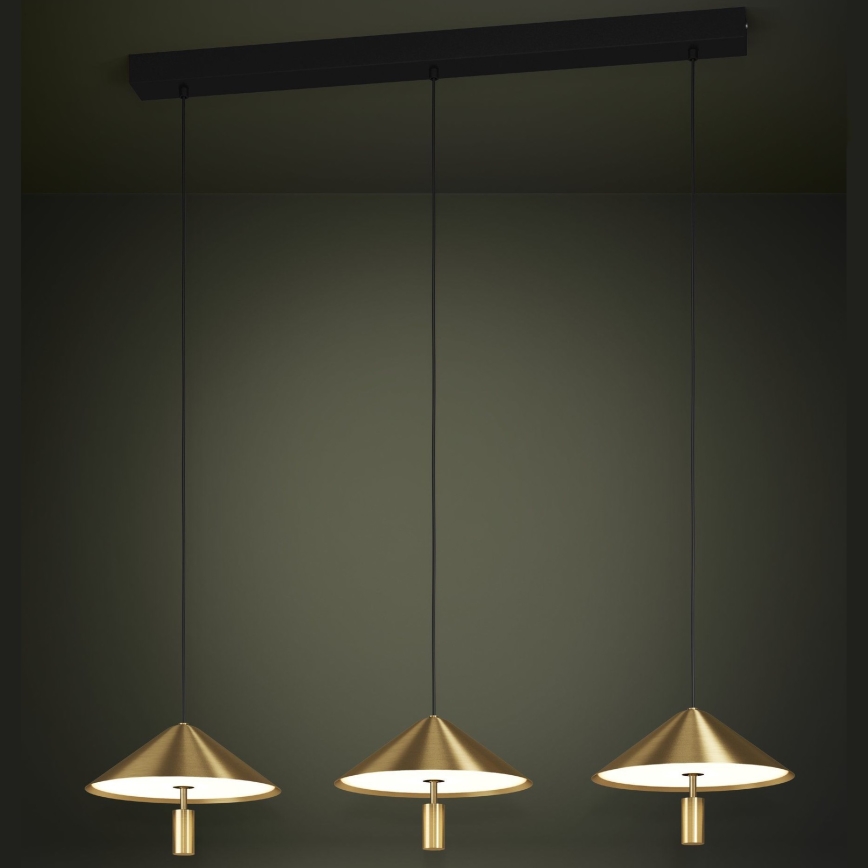 Eglo - LED Hämardatav lühter 3xLED/12W/230V 3000K kuldne