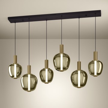 Eglo - LED Hämardatav lühter 3xLED/5W/230V + 3xLED/6,5W + 6xLED/1,6W 2200-6500K kuldne