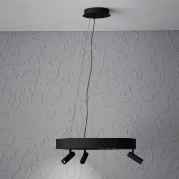 Eglo - LED Hämardatav lühter 3xLED/8W/230V + 3xLED/8,5W 3000K must + kaugjuhtimispult