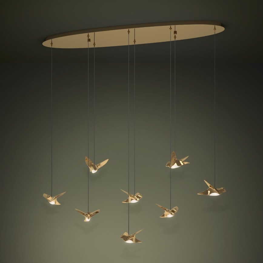 Eglo - LED Hämardatav lühter 8xLED/4,2W/230V 3000K kuldne