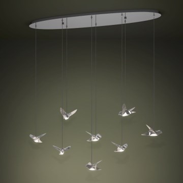 Eglo - LED Hämardatav lühter 8xLED/4,2W/230V 3000K läikiv kroom