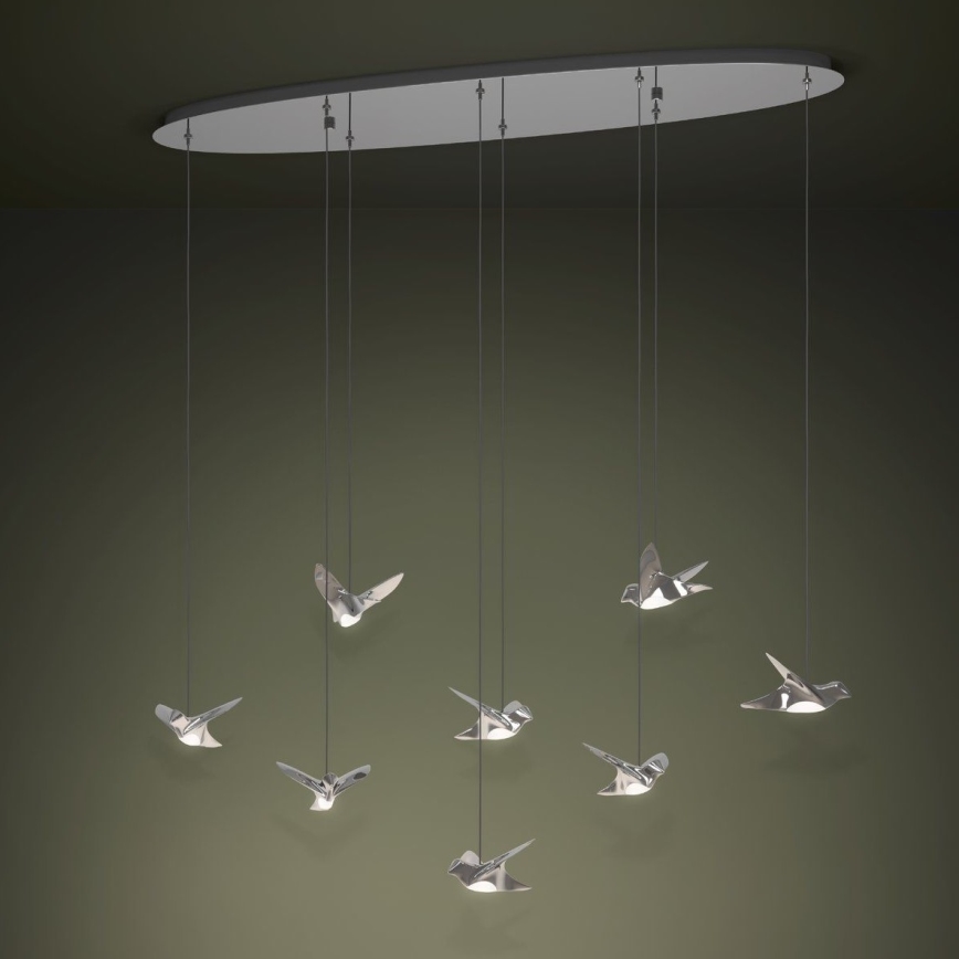 Eglo - LED Hämardatav lühter 8xLED/4,2W/230V 3000K läikiv kroom