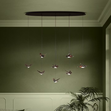 Eglo - LED Hämardatav lühter 8xLED/4,2W/230V 3000K must