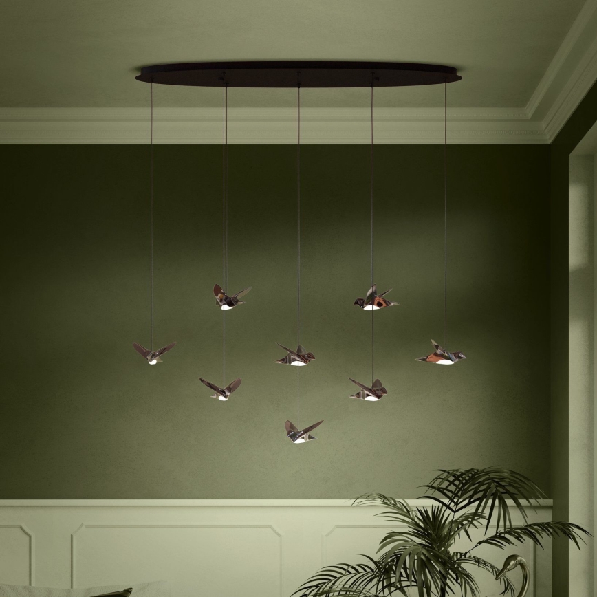 Eglo - LED Hämardatav lühter 8xLED/4,2W/230V 3000K must